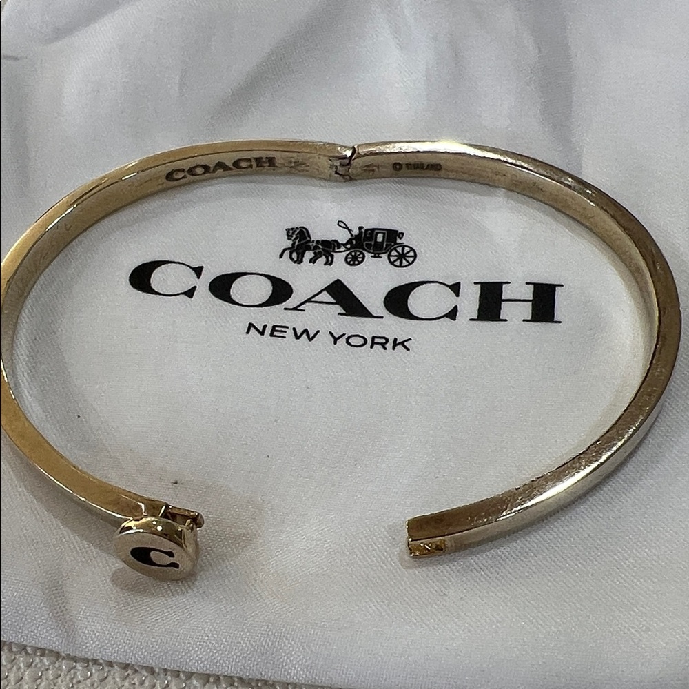 Coach Gold-Tone Bracelet with Charm - Picture 2 of 6